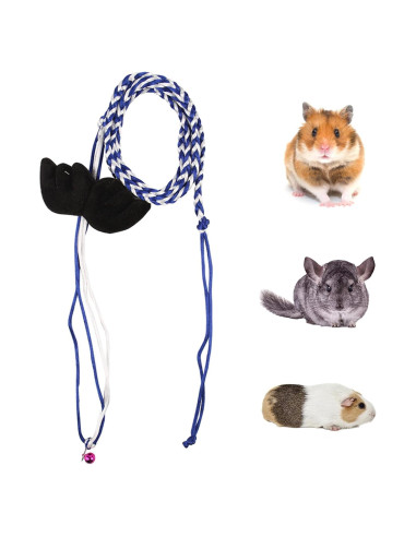 Arnés y Correa para Hámster Rebecca RX-002 - Chaleco Azul
