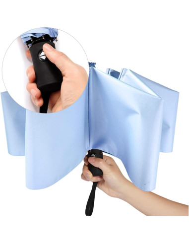 Paraguas de Viaje Compacto Plegable Shinok Azul Ligero