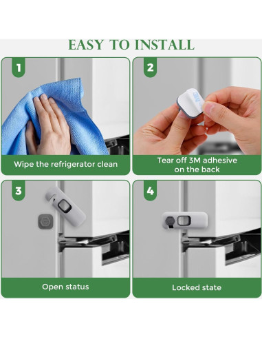 5 Cerraduras de Seguridad para Niños DENENTT - Gris