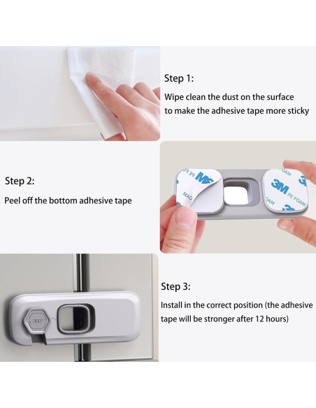 5 Cerraduras de Seguridad para Niños DENENTT - Gris