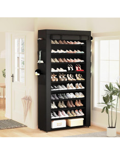 Estante de Zapatos Mavivegue 10 Niveles con Cubierta Antipolvo 2