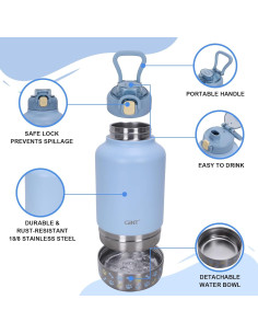Botella de Agua Aislada GiNT 37oz para Perros y Humanos 2