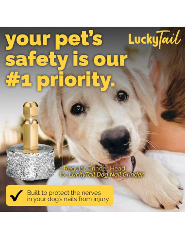 Amoladora de Uñas para Perros LuckyTail - Cabezal de Repuesto - Calidad Premium - Punta de Diamante