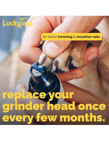 Amoladora de Uñas para Perros LuckyTail - Cabezal de Repuesto - Calidad Premium - Punta de Diamante