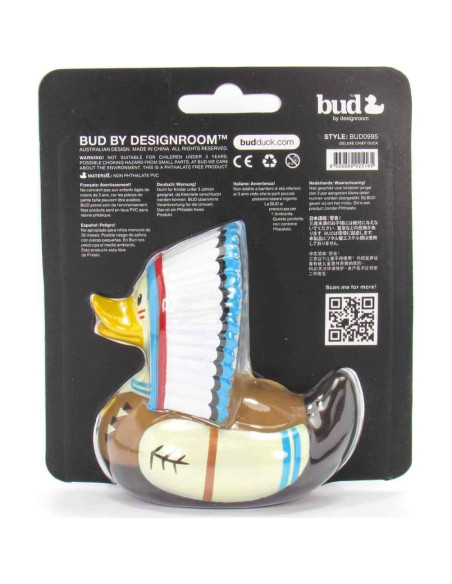 Juguete de Baño de Goma Indio Bud Duck - 10.16 cm