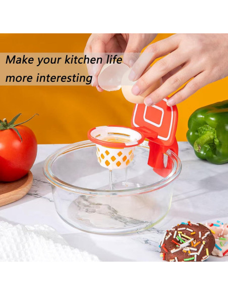 Separador de Yemas de Huevo Yummillion Rojo Diseño Baloncesto