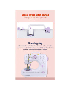 Máquina de Coser Eléctrica Mini Portátil 12 Puntadas 1.9 kg 2