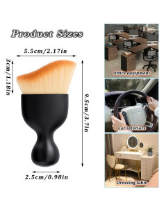 Cepillo de Detalle para Automóvil Flewfun 2 Pcs Amarillo 2