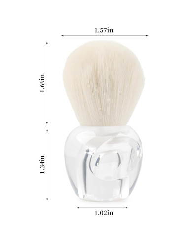 Cepillo de Polvo BQAN para Uñas y Maquillaje Transparente