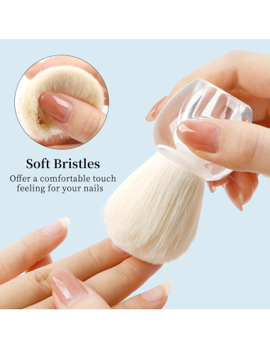 Cepillo de Polvo BQAN para Uñas y Maquillaje Transparente