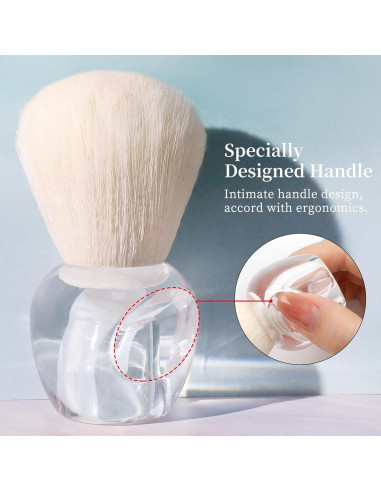 Cepillo de Polvo BQAN para Uñas y Maquillaje Transparente