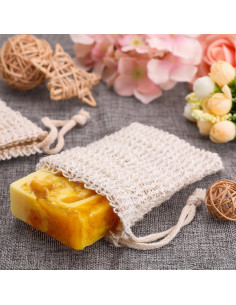 BBTO 5 Bolsas de Jabón Natural Sisal Exfoliante 9x14 cm 2