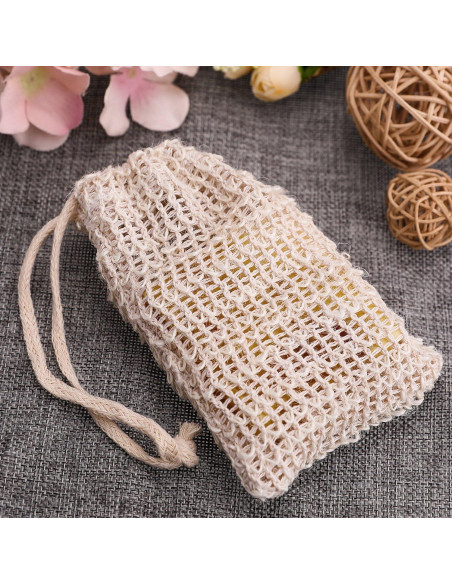 BBTO 5 Bolsas de Jabón Natural Sisal Exfoliante 9x14 cm
