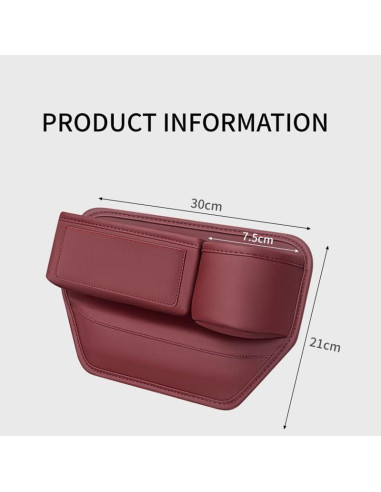 Organizador de Espacio entre Asientos de Coche Suflywe 2 Piezas Beige