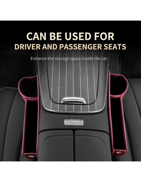 Organizador de Espacio entre Asientos de Coche Suflywe 2 Piezas Beige Organizador de Espacio entre Asientos de Coche Suflywe 2 Piezas Beige