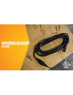 Cable de Extensión Woods 4.57m Negro 16/3 SJTW para Exterior 2