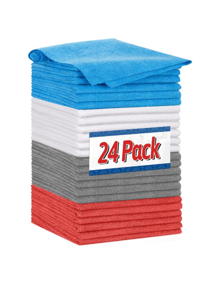 Toallas de Microfibra FIXSMITH, Paquete de 24, 29.2 cm
