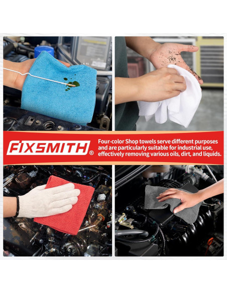 Toallas de Microfibra FIXSMITH, Paquete de 24, 29.2 cm
