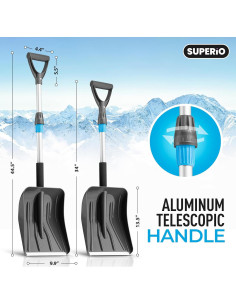 Pala de Nieve Plegable Superio con Mango Extensible 113 cm 2