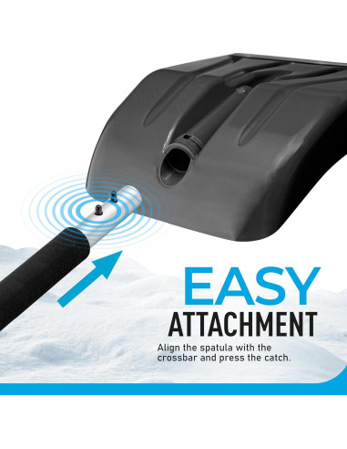 Pala de Nieve Plegable Superio con Mango Extensible 113 cm