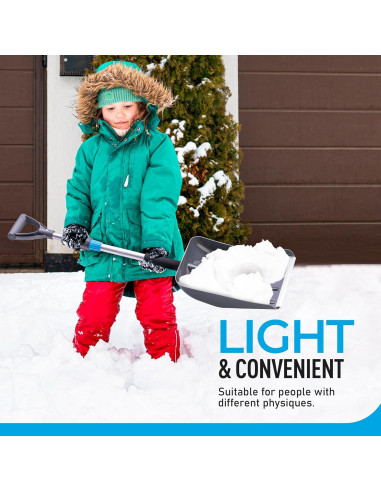 Pala de Nieve Plegable Superio con Mango Extensible 113 cm