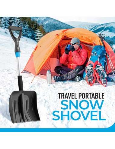Pala de Nieve Plegable Superio con Mango Extensible 113 cm