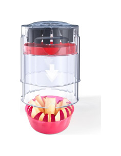 Cortador de Manzanas Newness 16 Rebanadas Acero Inoxidable Rojo