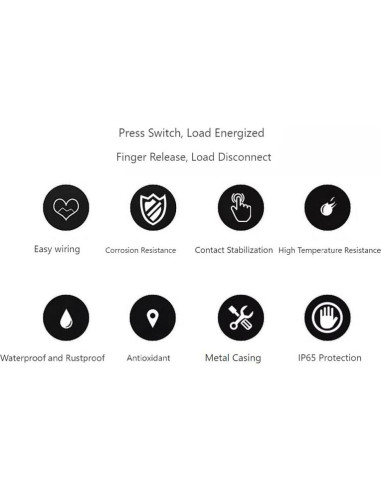 6 Interruptores de Botón Redondo Lhazemu 16mm Impermeables