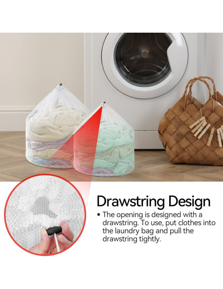 3 Bolsas de Lavado de Malla Nufiwra 30x40cm 40x50cm 50x60cm