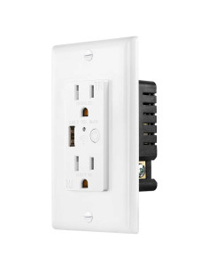 Enchufe de pared Zigbee con USB Prakriti Smart 4.58x4.19cm