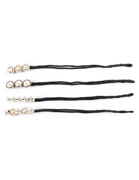 4 Piezas Hacedor de Moño de Cabello Flexible Much Hotter