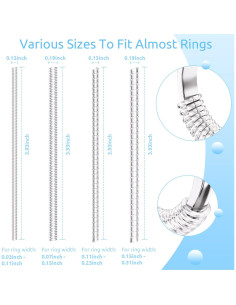 Ajustador de Anillo REIDEA Transparente Antideslizante 12 Pzas 2