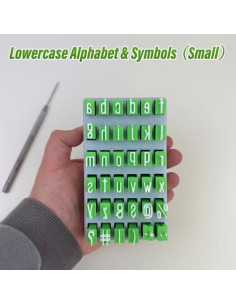 Juego de Sellos de Alfabeto para Cerámica Virsomier - Letras y Símbolos 2