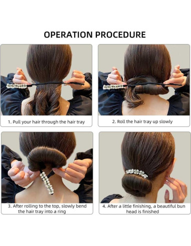 4 Piezas Hacedor de Moño de Cabello Flexible Much Hotter