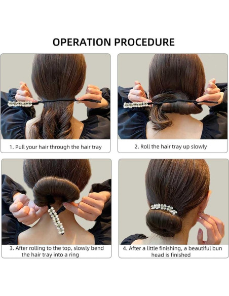 4 Piezas Hacedor de Moño de Cabello Flexible Much Hotter