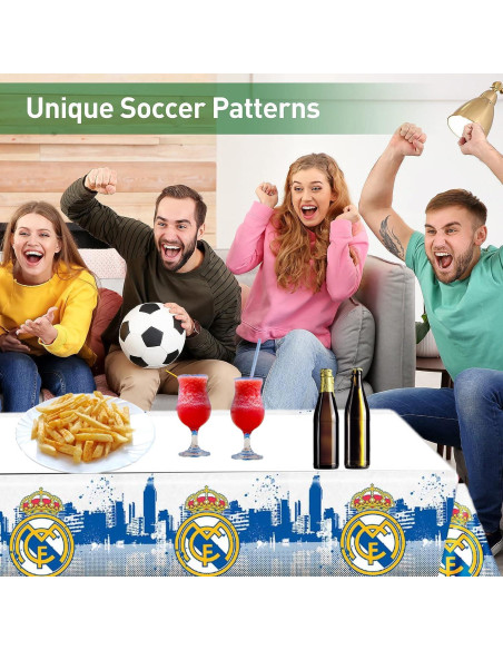 2Pack Mantel Desechable Cumpleaños Real Madrid 70x107 cm