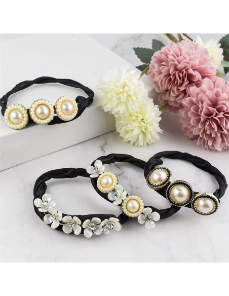 4 Piezas Hacedor de Moño de Cabello Flexible Much Hotter