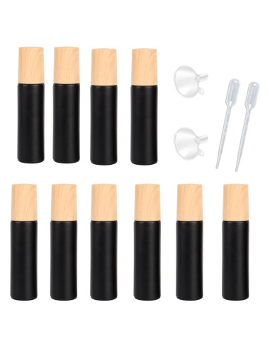 10 Botellas de Vidrio Esmerilado 10ml YORROR para Aceites Esenciales