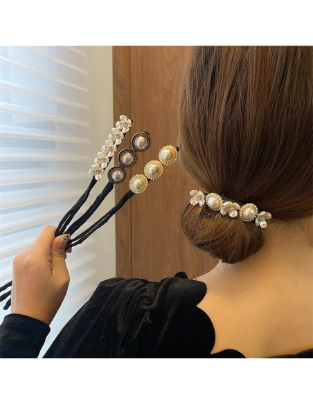 4 Piezas Hacedor de Moño de Cabello Flexible Much Hotter