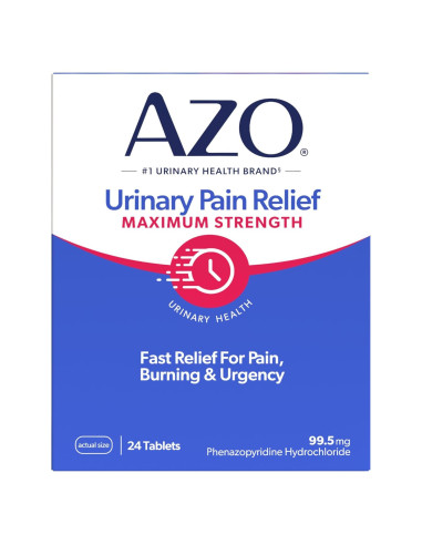 AZO Alivio del Dolor Urinario Máxima Fuerza 24 Tabletas