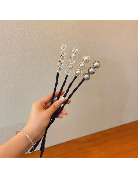 4 Piezas Hacedor de Moño de Cabello Flexible Much Hotter