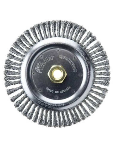 Cepillo de Limpieza de Soldadura Weiler 7" Roughneck 56 Nudos
