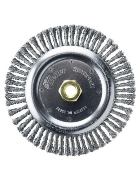 Cepillo de Limpieza de Soldadura Weiler 7" Roughneck 56 Nudos