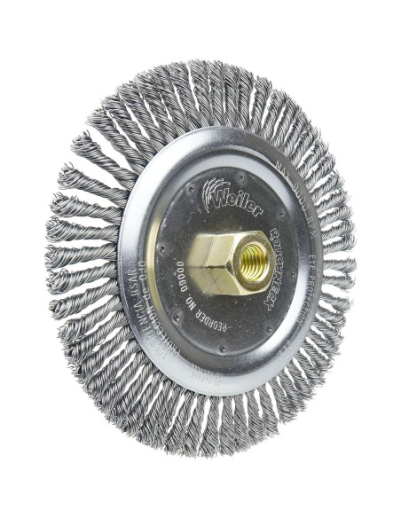 Cepillo de Limpieza de Soldadura Weiler 7" Roughneck 56 Nudos
