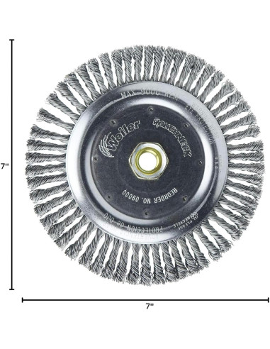 Cepillo de Limpieza de Soldadura Weiler 7" Roughneck 56 Nudos