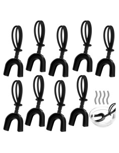 Dunzy 10 Protectores Bucales Moldables para Deportes - Negro