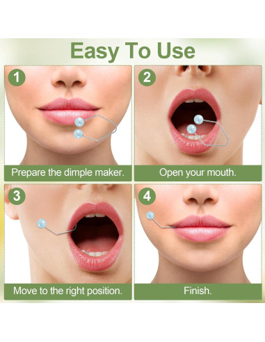 Creador de Hoyuelos Facial CustomyLife 2pcs Azul - Sonrisa Natural