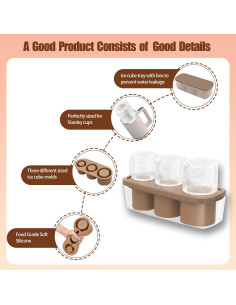 Bandeja de Hielo Cilíndrica HANZOTO para Tazas Stanley 1 Unidad 2