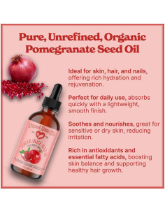 Aceite de Semilla de Granada Natural Born 60ml Orgánico Prensado en Frío 2