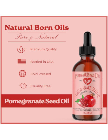 Aceite de Semilla de Granada Natural Born 60ml Orgánico Prensado en Frío